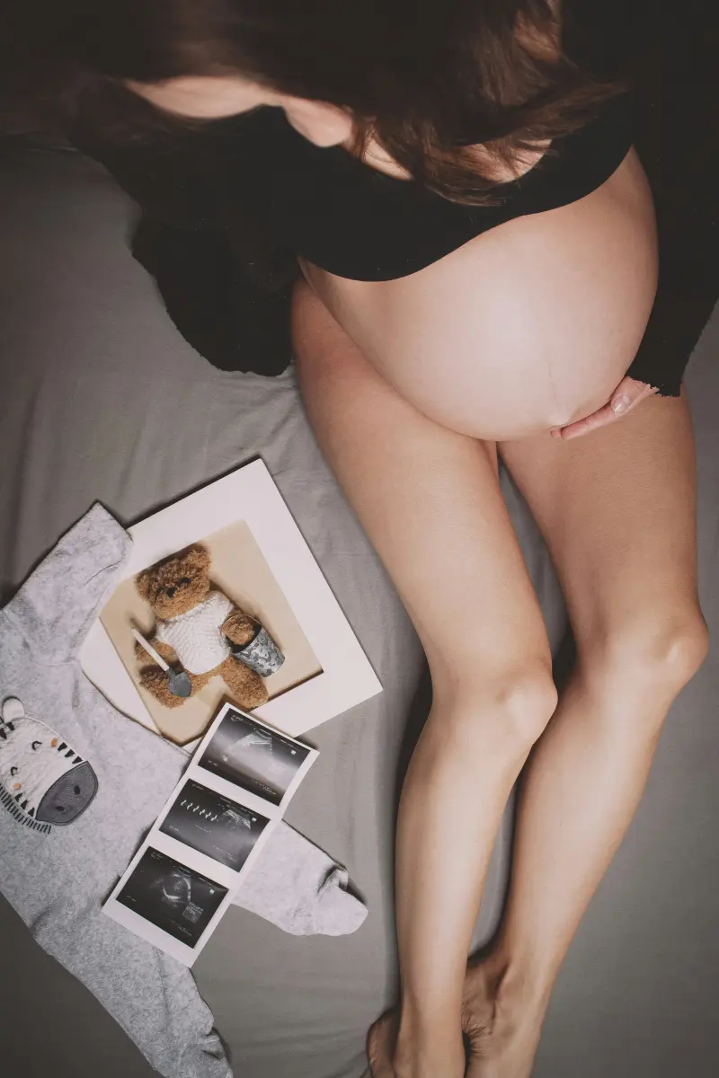 Ultrasound pregnancy scan showing fetal development