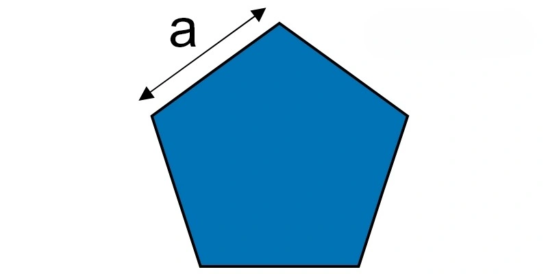 area of regular pentagon