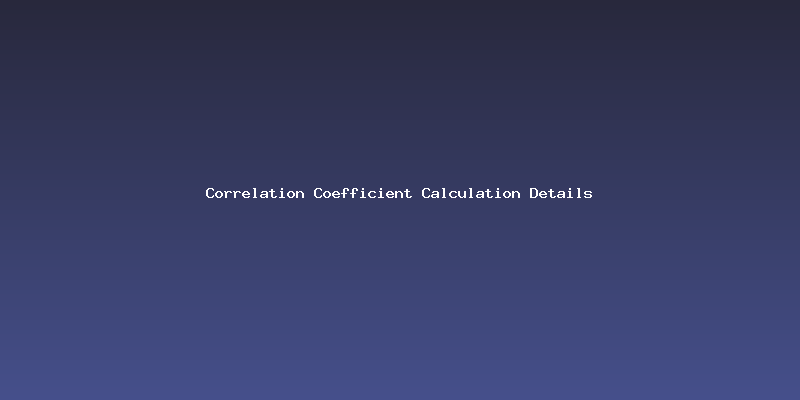 Correlation Coefficient Calculation Details