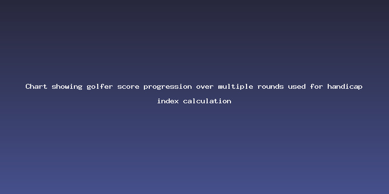 Chart showing golfer score progression over multiple rounds used for handicap index calculation