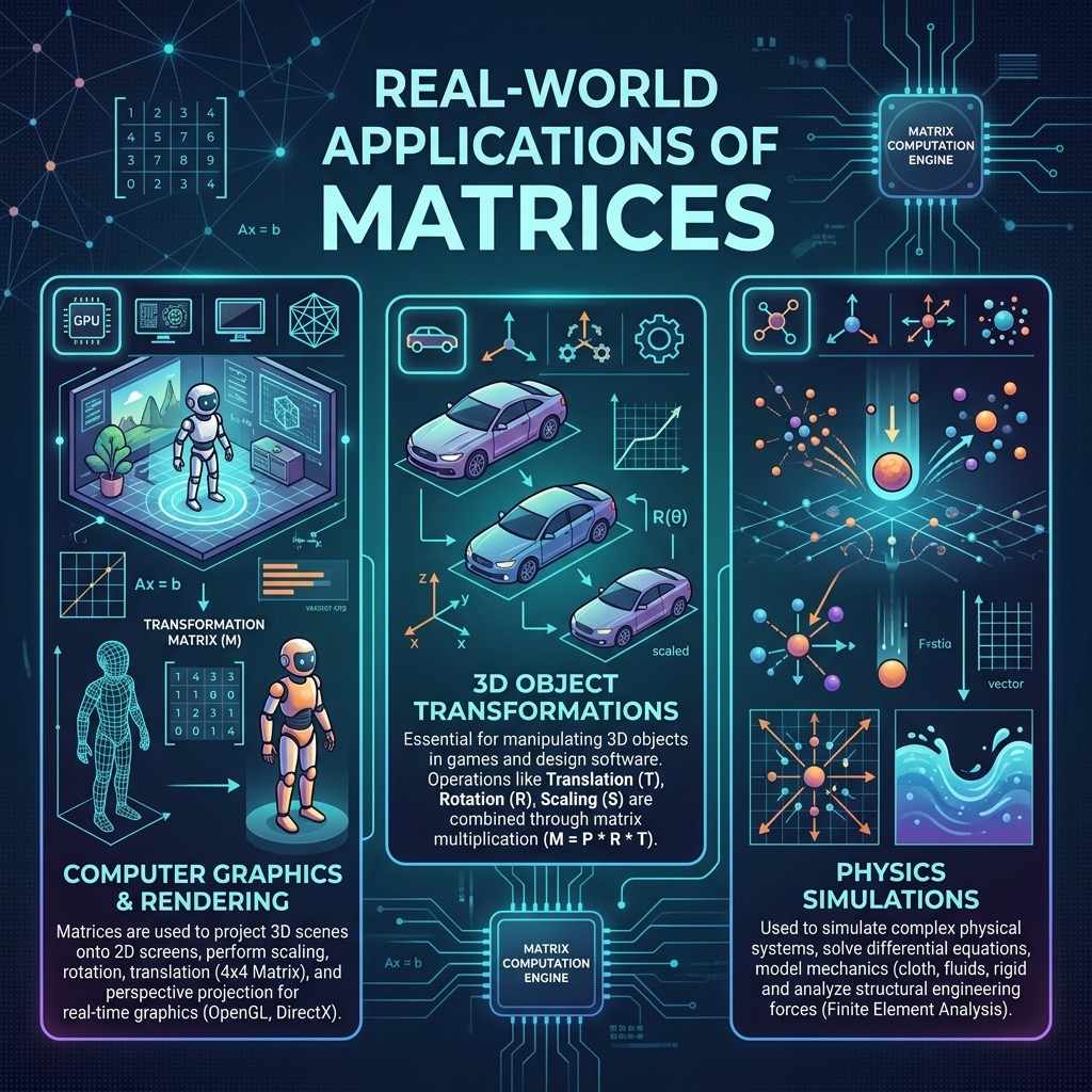 Real-world applications of matrices in science and technology