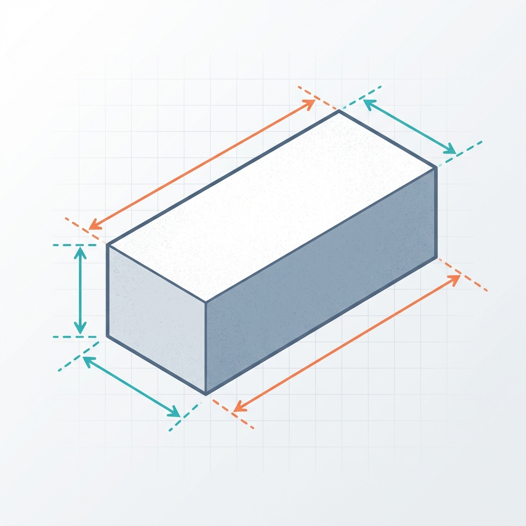 Concrete block dimension diagram