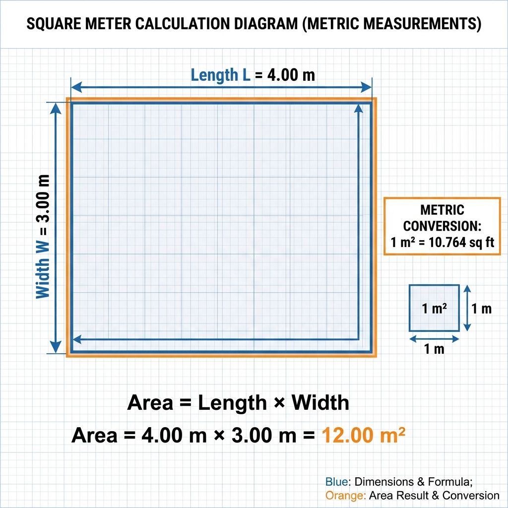 Square meter calculation diagram