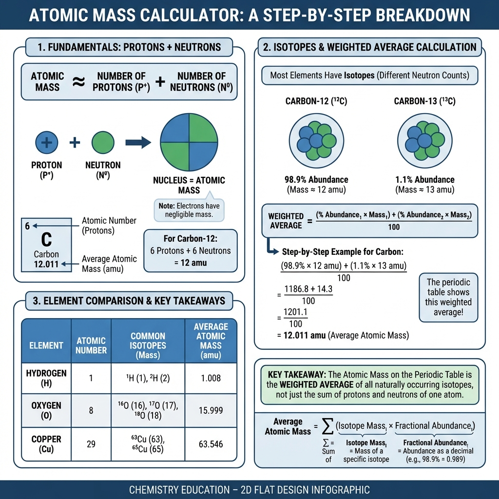 Atomic Mass Calculation Details