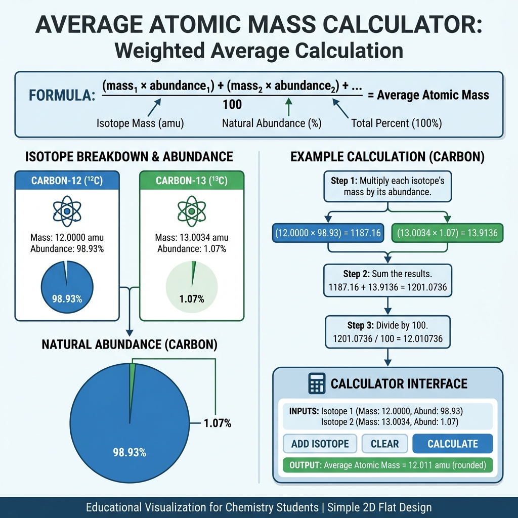 Average Atomic Mass Calculation Details