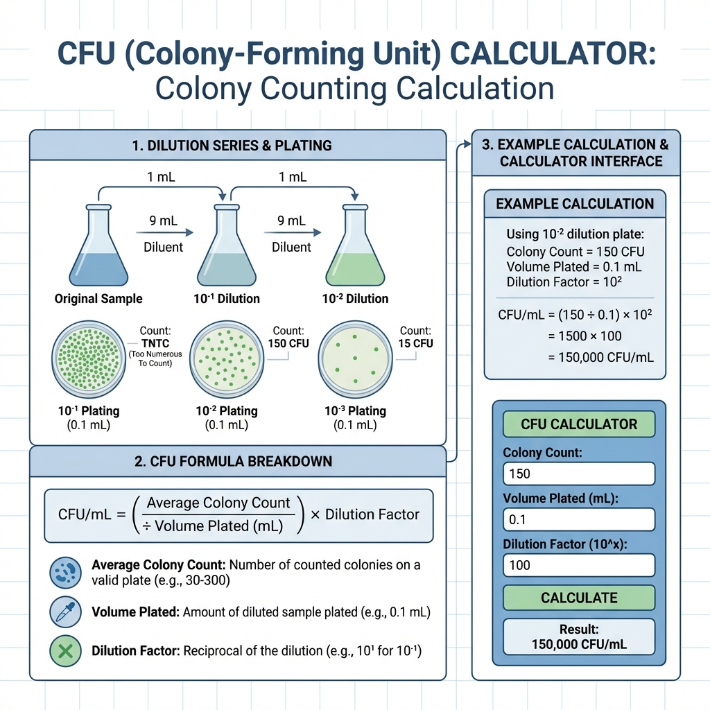CFU/ml Calculation Details