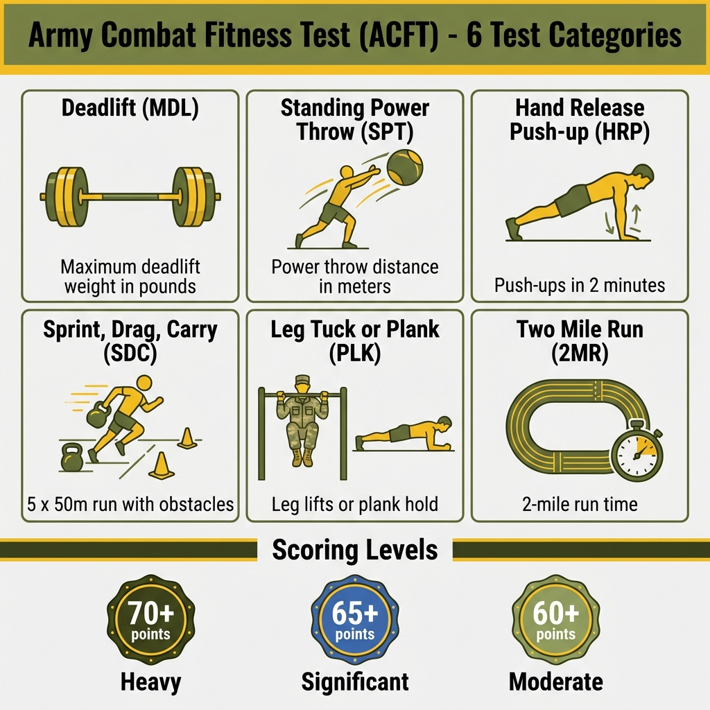 ACFT Test Categories Infographic