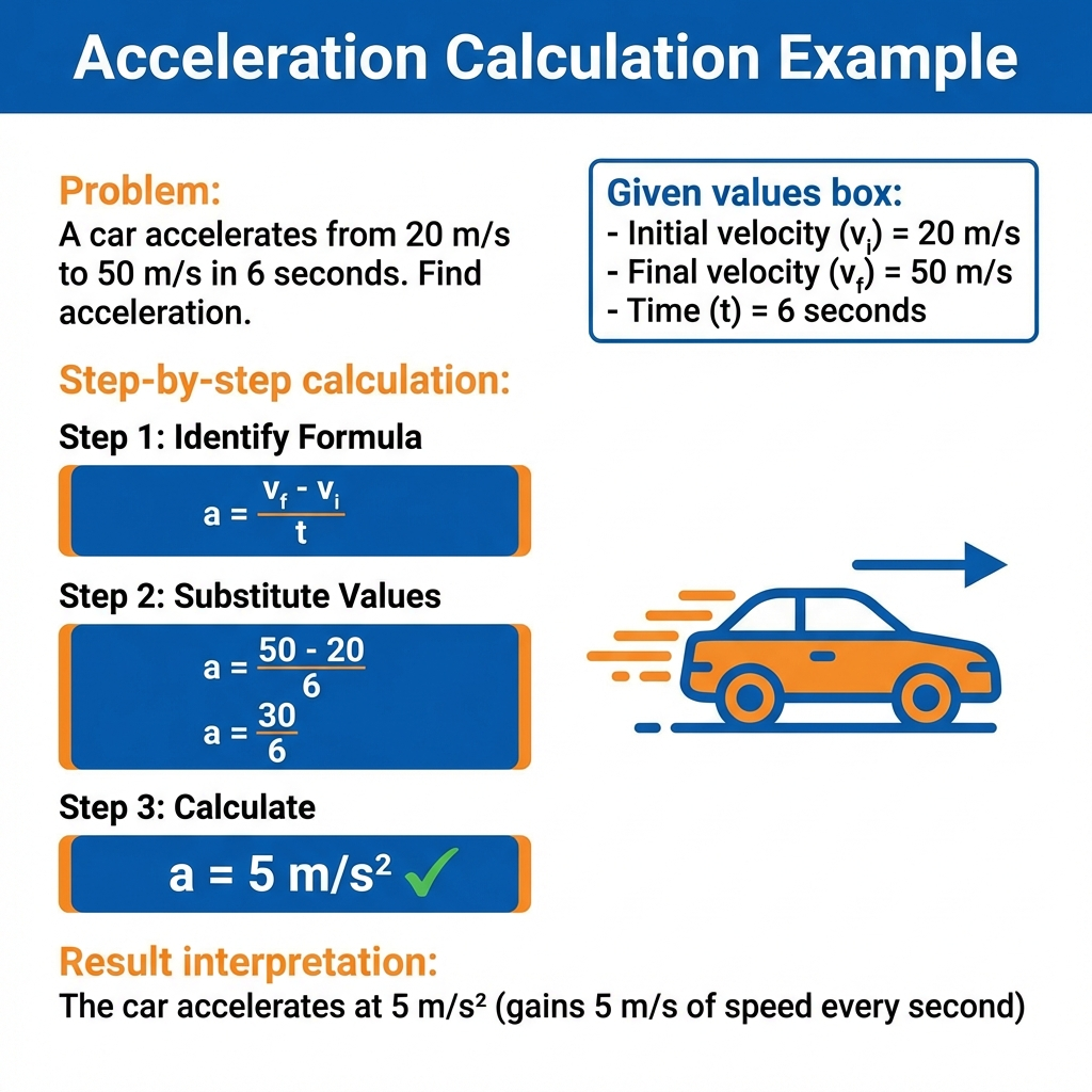 Acceleration Calculation Example