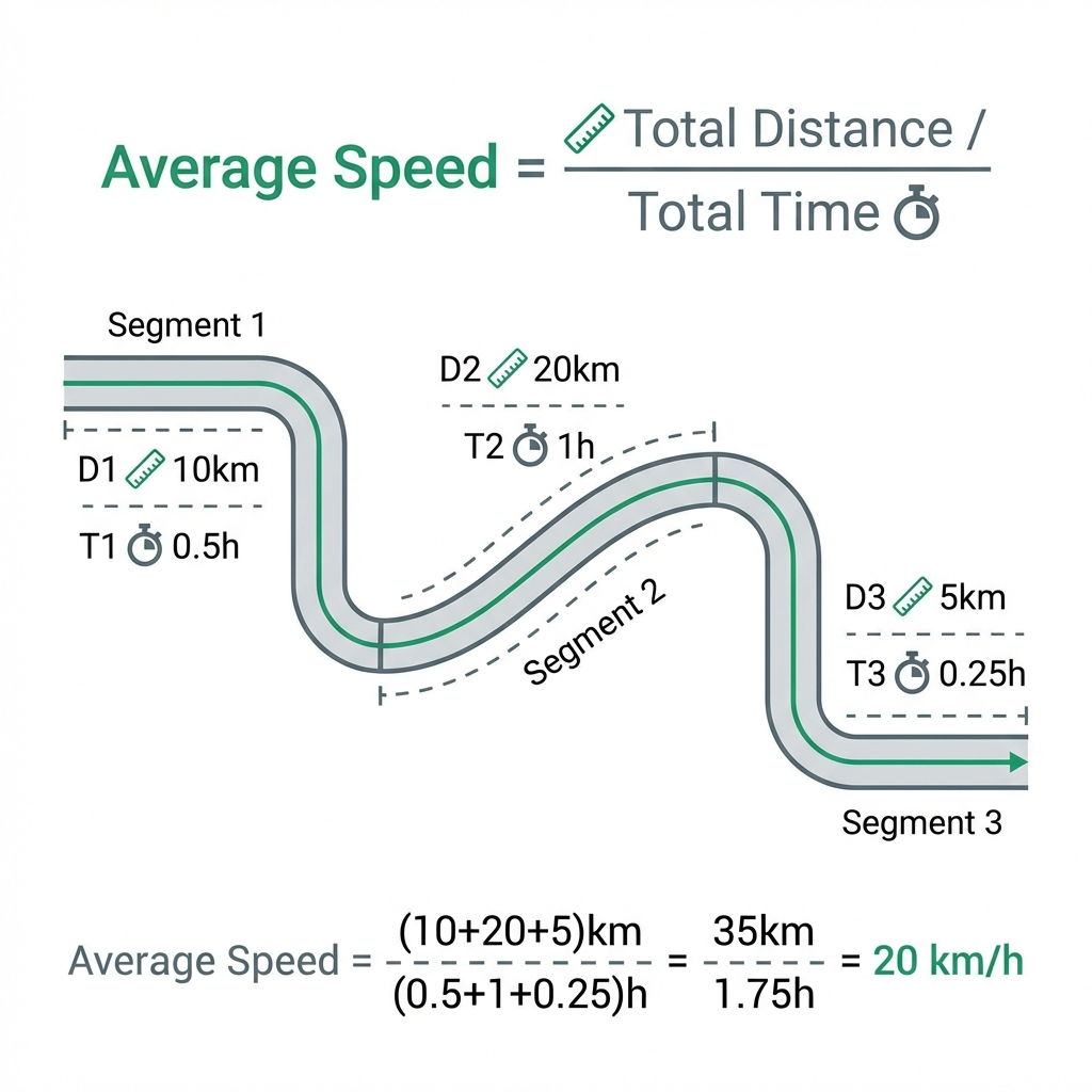 Average Speed Technical Infographic
