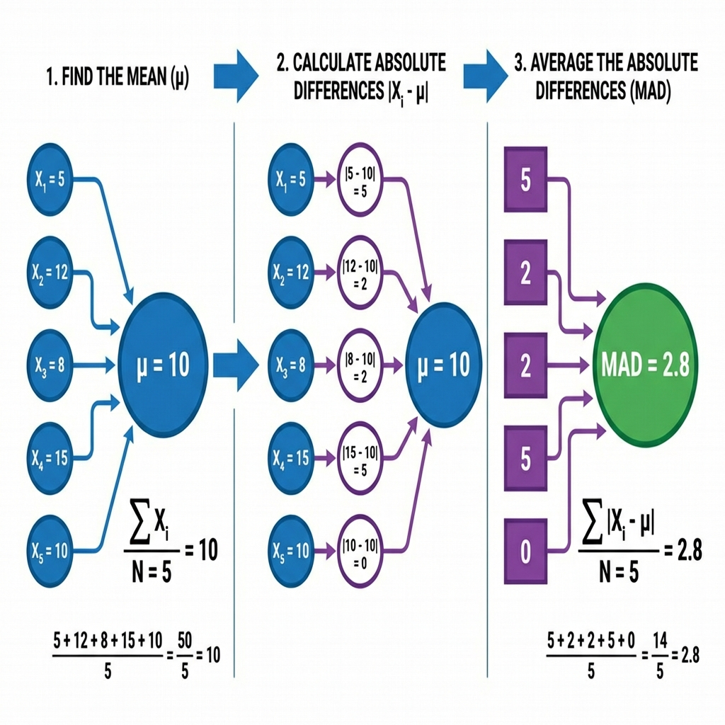 Mean Absolute Deviation Calculation Details