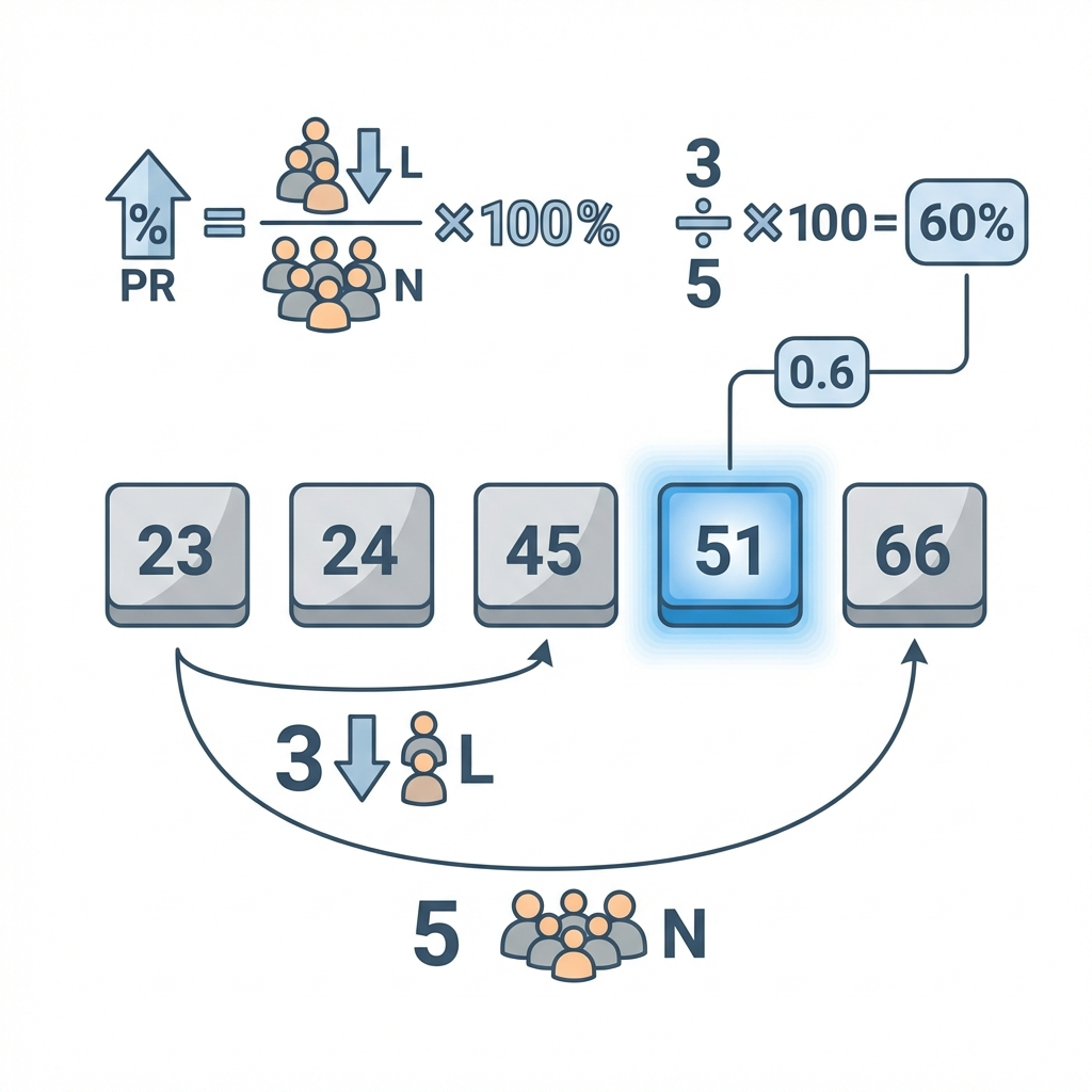Percentile Rank Calculation Formula Details