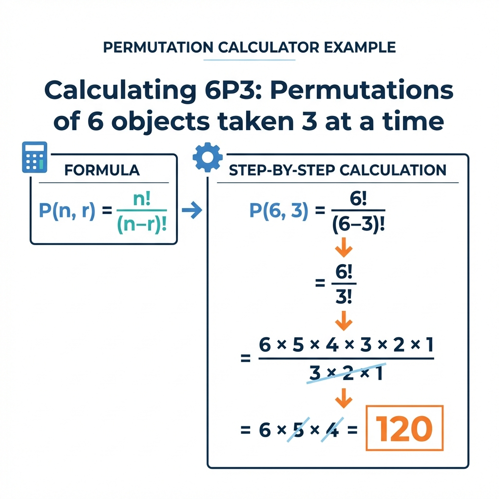 Permutation Step-by-Step Calculation Example