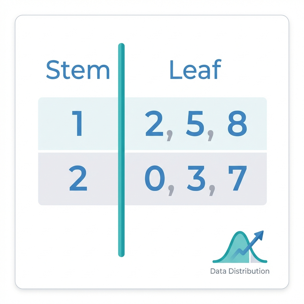 Stem and Leaf Plot Details Illustration
