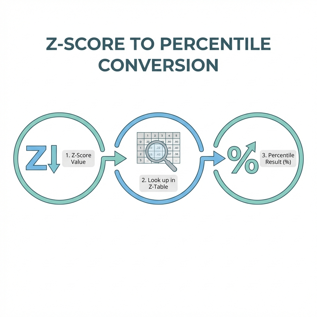 Z-Score to Percentile Calculation Details