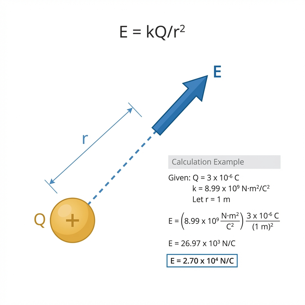 Electric Field Calculation Example