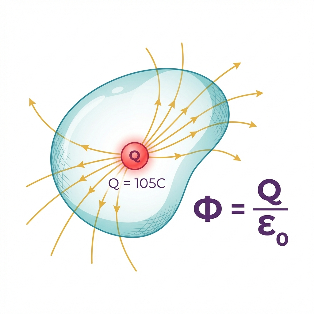 Electric Flux Gauss Law Calculation