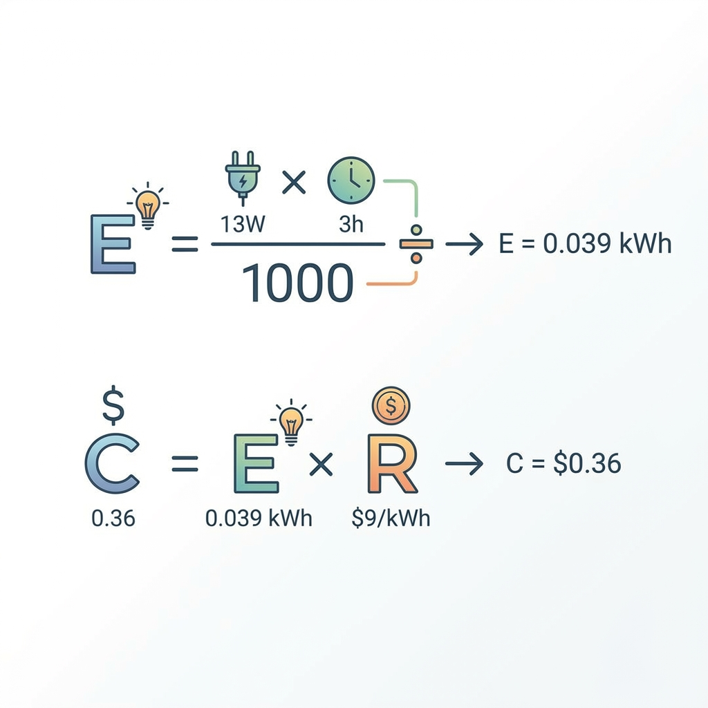 Electricity Cost Calculation Example
