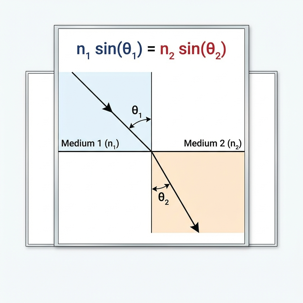 Snell's Law Formula Diagram