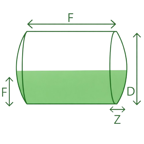 horizontal elliptical tank