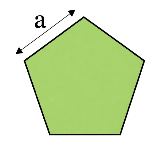 area of regular pentagon