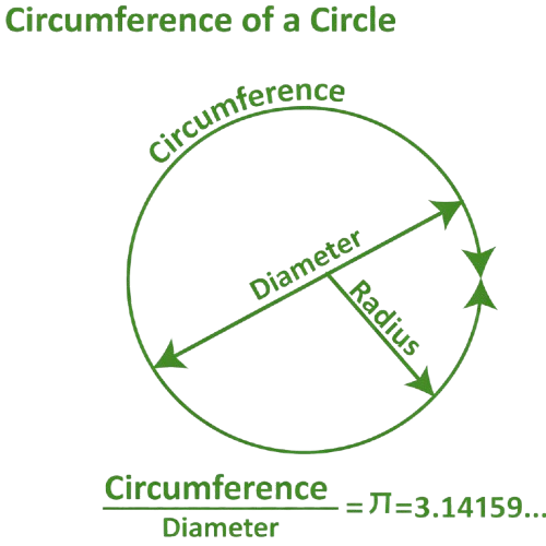 The circumference of the circle